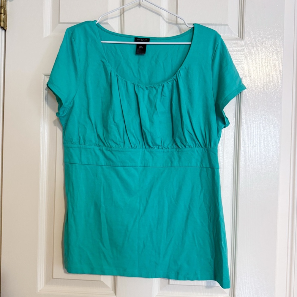 #32 1B5* Ann Taylor Haggar Women's Teal Top Size XL,ptp 20
